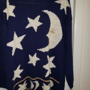 Blue Moon and Stars Sweater